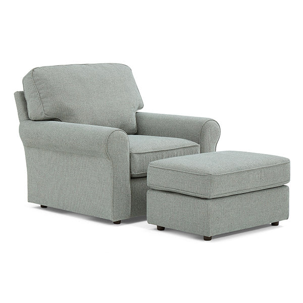 Hanway Stationary Chair With Ottoman Option- Custom - Chapin Furniture