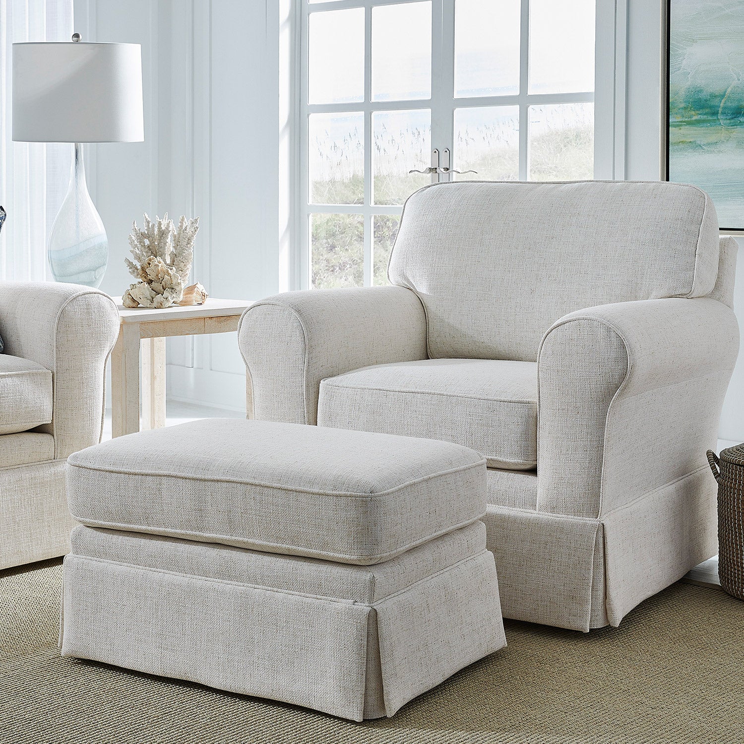 Susanna Chair With Ottoman- Custom - Chapin Furniture
