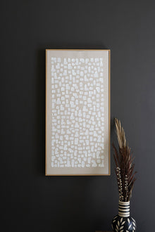 Framed Khaki and White Abstract Painting - Chapin Furniture