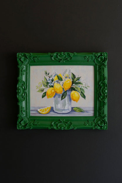 Framed Dark Green Lemons - Chapin Furniture