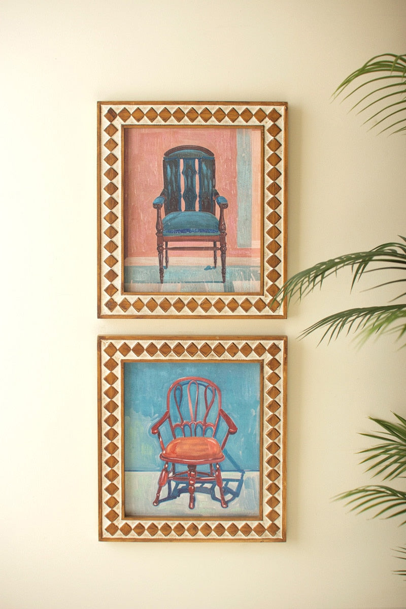 Set of 2 Framed Chair Paintings - Chapin Furniture