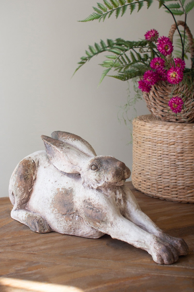 Faux Concrete Reclining Rabbit - Chapin Furniture