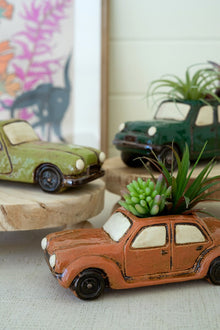 Set of 3 Ceramic Cars Planters - Chapin Furniture