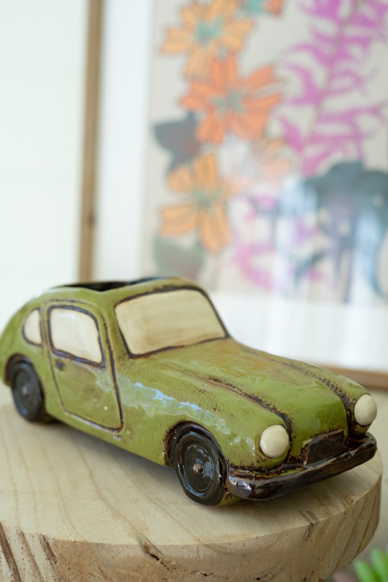 Set of 3 Ceramic Cars Planters - Chapin Furniture