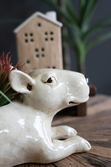Ceramic Bull Terrier Planter - Chapin Furniture
