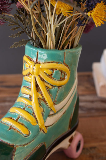 Ceramic Roller Skate Planter - Chapin Furniture