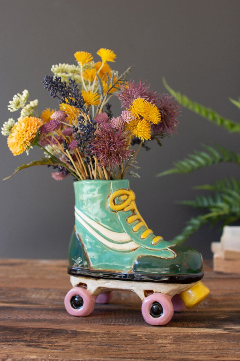 Ceramic Roller Skate Planter - Chapin Furniture