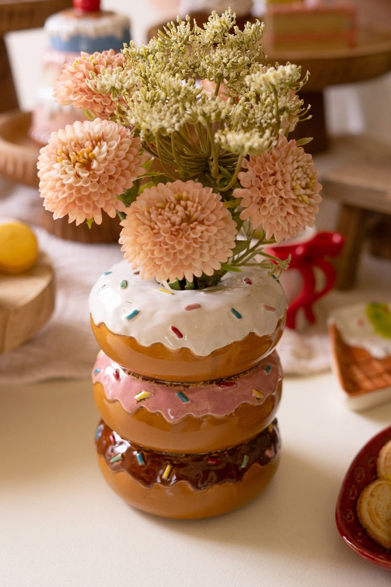 Ceramic Stacked Donut Vase - Chapin Furniture