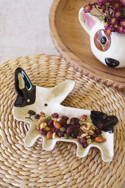 Ceramic French Bulldog Platter - Chapin Furniture