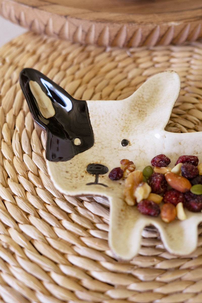 Ceramic French Bulldog Platter - Chapin Furniture
