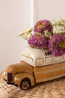Ceramic Yellow School Bus Planter - Chapin Furniture