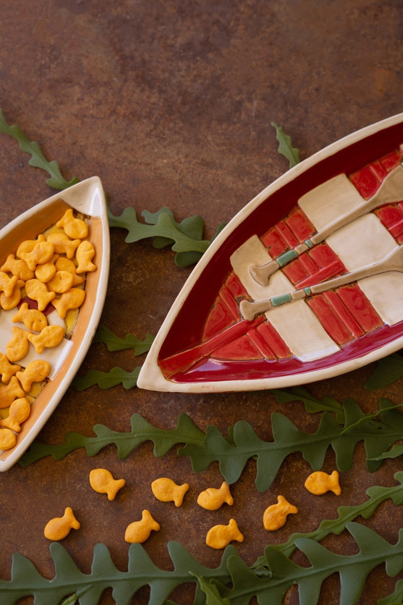 Set of 2 Ceramic Boat Platters - Chapin Furniture