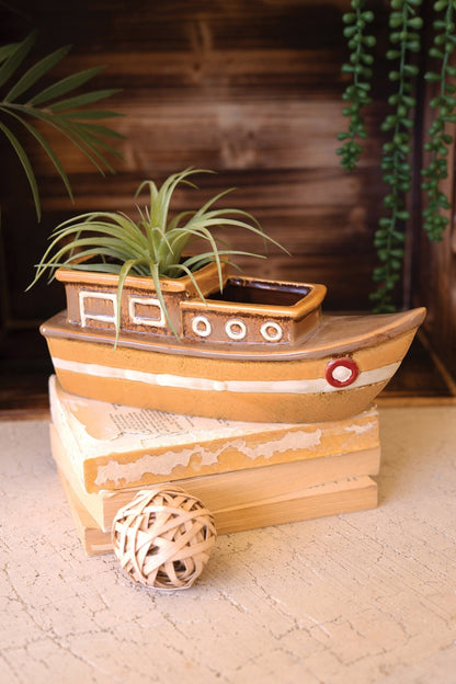 Ceramic Boat Planter