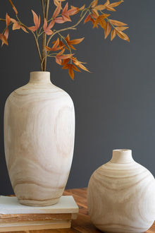 Set of 5 Carved Wooden Bulb Vases - Chapin Furniture