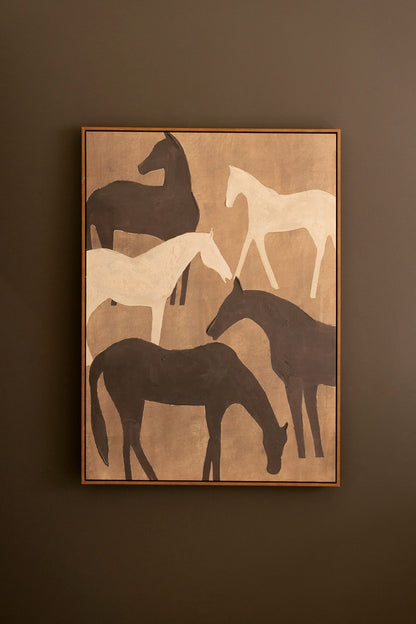 Framed 5 Horse Painting - Chapin Furniture