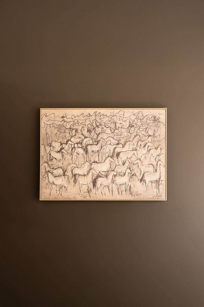 Framed 1000 Horses Print - Chapin Furniture