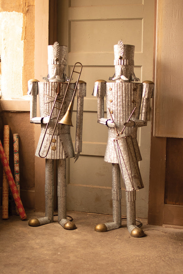 Set of 2 Life Size Tin Christmas Soldiers - Chapin Furniture