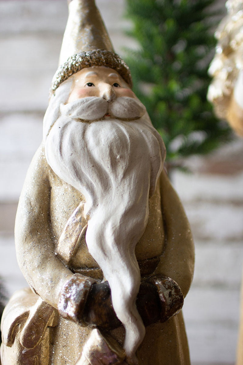 Set of 2 Resin Santas - Chapin Furniture