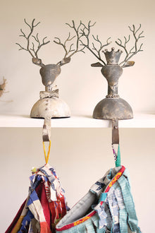 Set of 2 Metal Deer Stocking Holders - Chapin Furniture