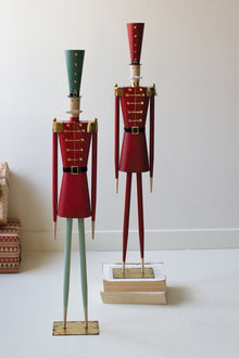 Set of 2 Painted Metal Christmas Soldiers - Chapin Furniture