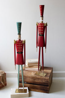Set of 2 Painted Metal Christmas Soldiers - Chapin Furniture