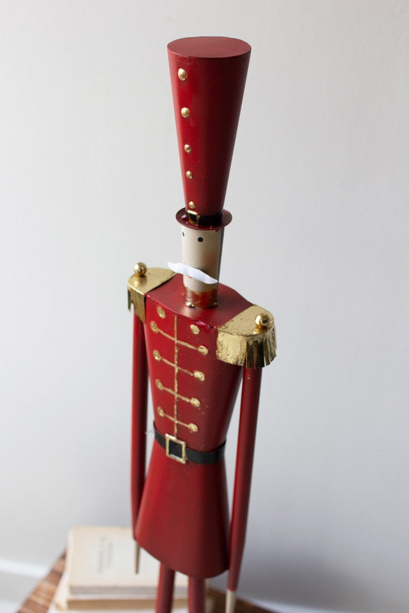 Set of 2 Painted Metal Christmas Soldiers - Chapin Furniture