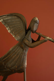 Set of 2 Rustic Metal Folk Art Angels - Chapin Furniture