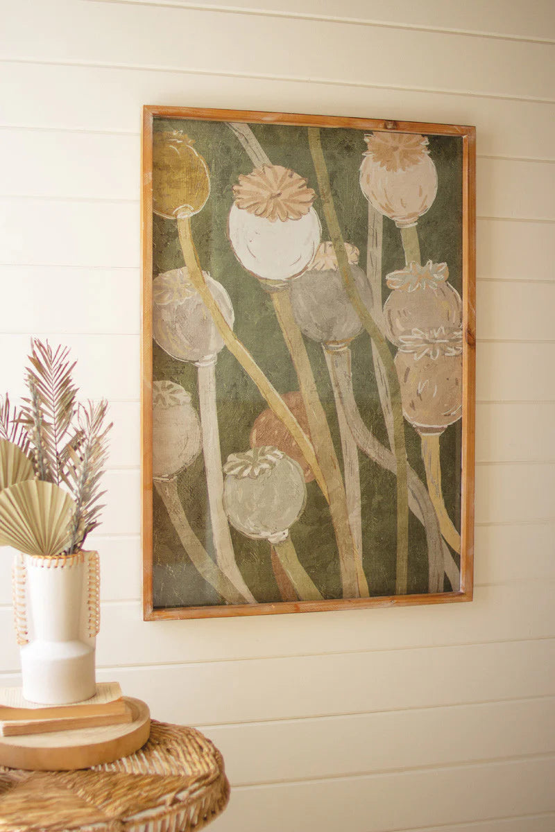 Kalalou Poppy Print Under Glass - Thumbnail 2