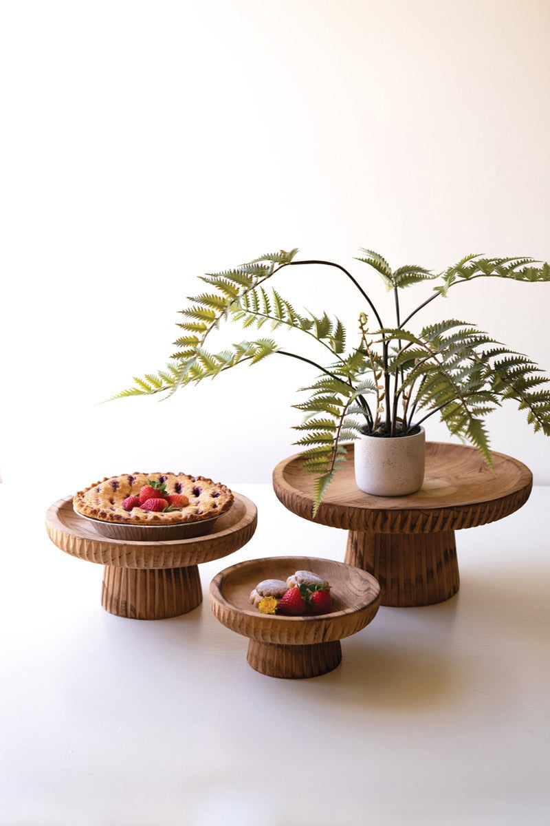 Set of 3 Wooden Display Stands - Chapin Furniture