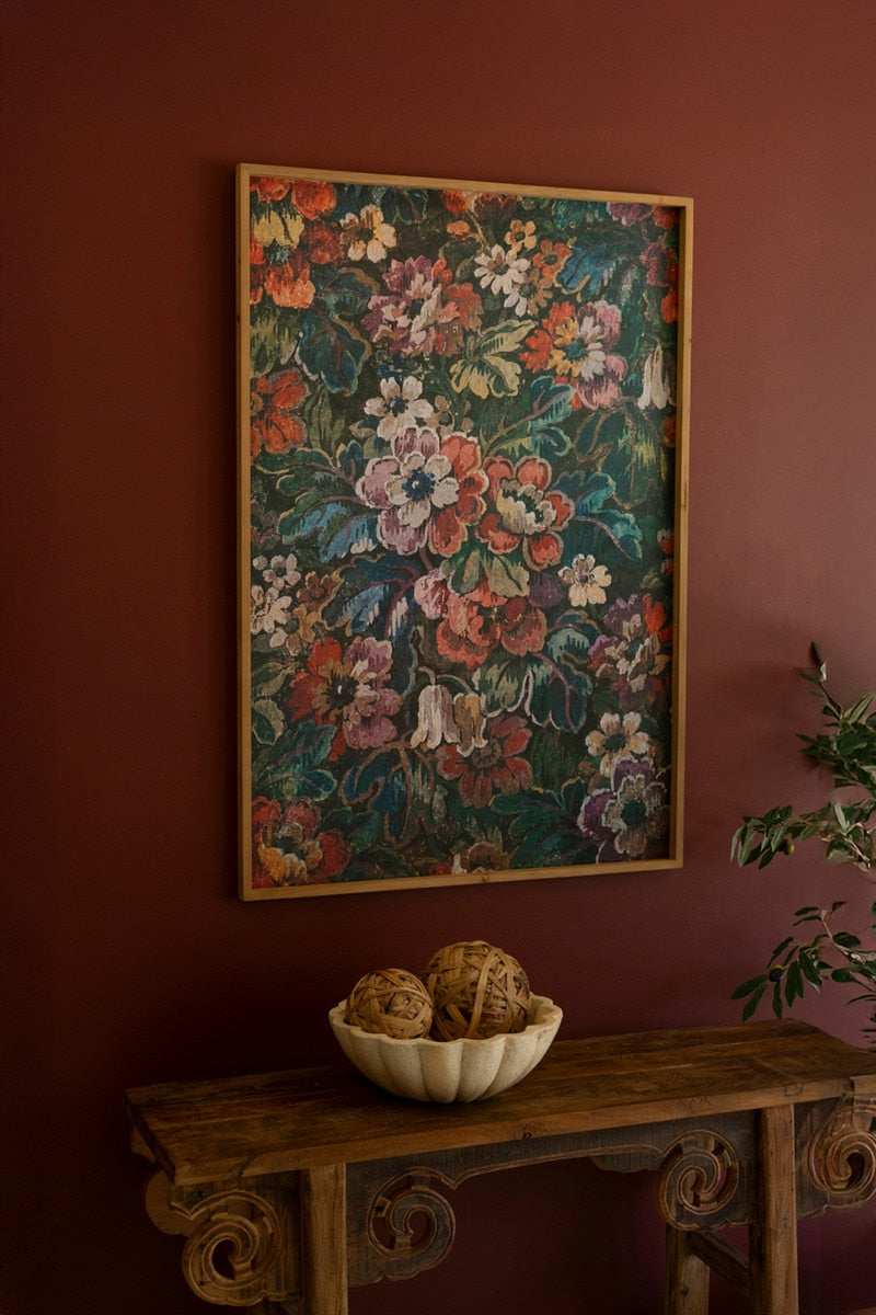 Framed Floral on Printed Paper - Chapin Furniture