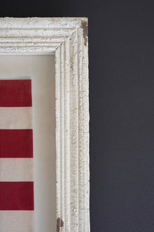 Large Framed American Flag Under Glass