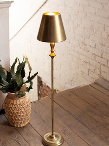 Antique Gold Table Lamp with Metal Shade - Chapin Furniture