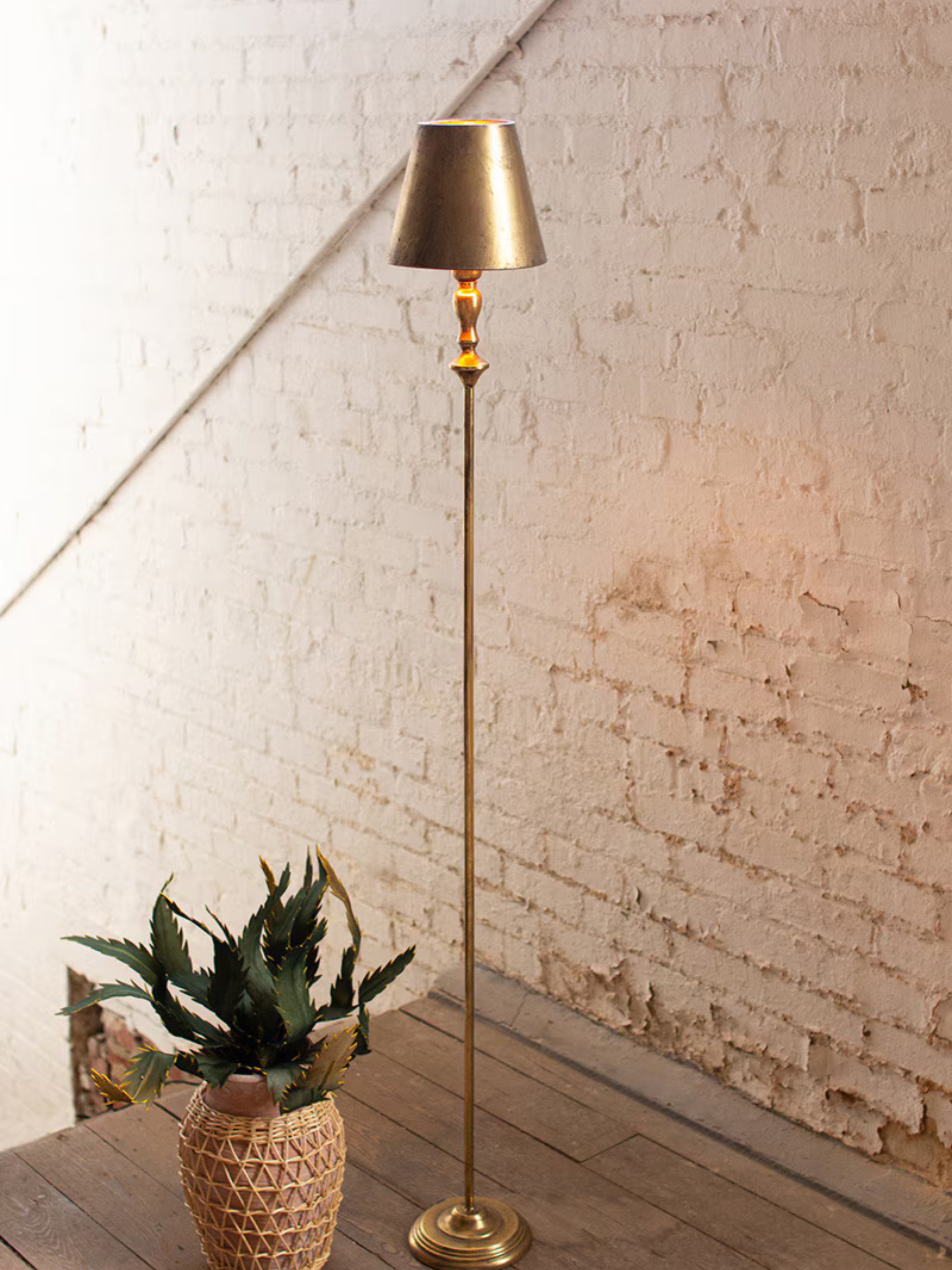 Floor Lamp with Metal Shade - Thumbnail 3