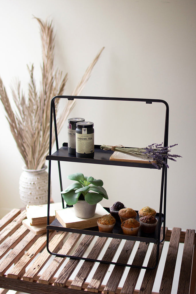 Two-Tiered Rectangle Display Rack - Chapin Furniture