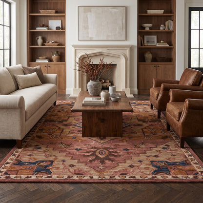 Cardamom Cressida COM06 Dark Pink/Blue Rug - Chapin Furniture