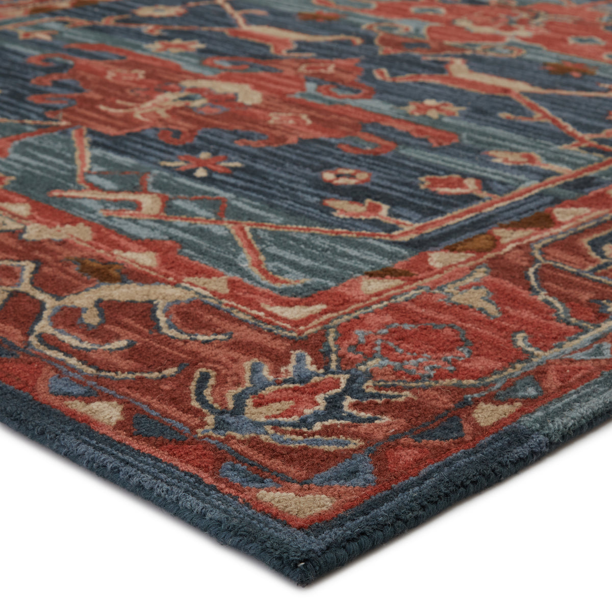 Cardamom Cinnabar COM07 Rust/Blue Rug - Chapin Furniture