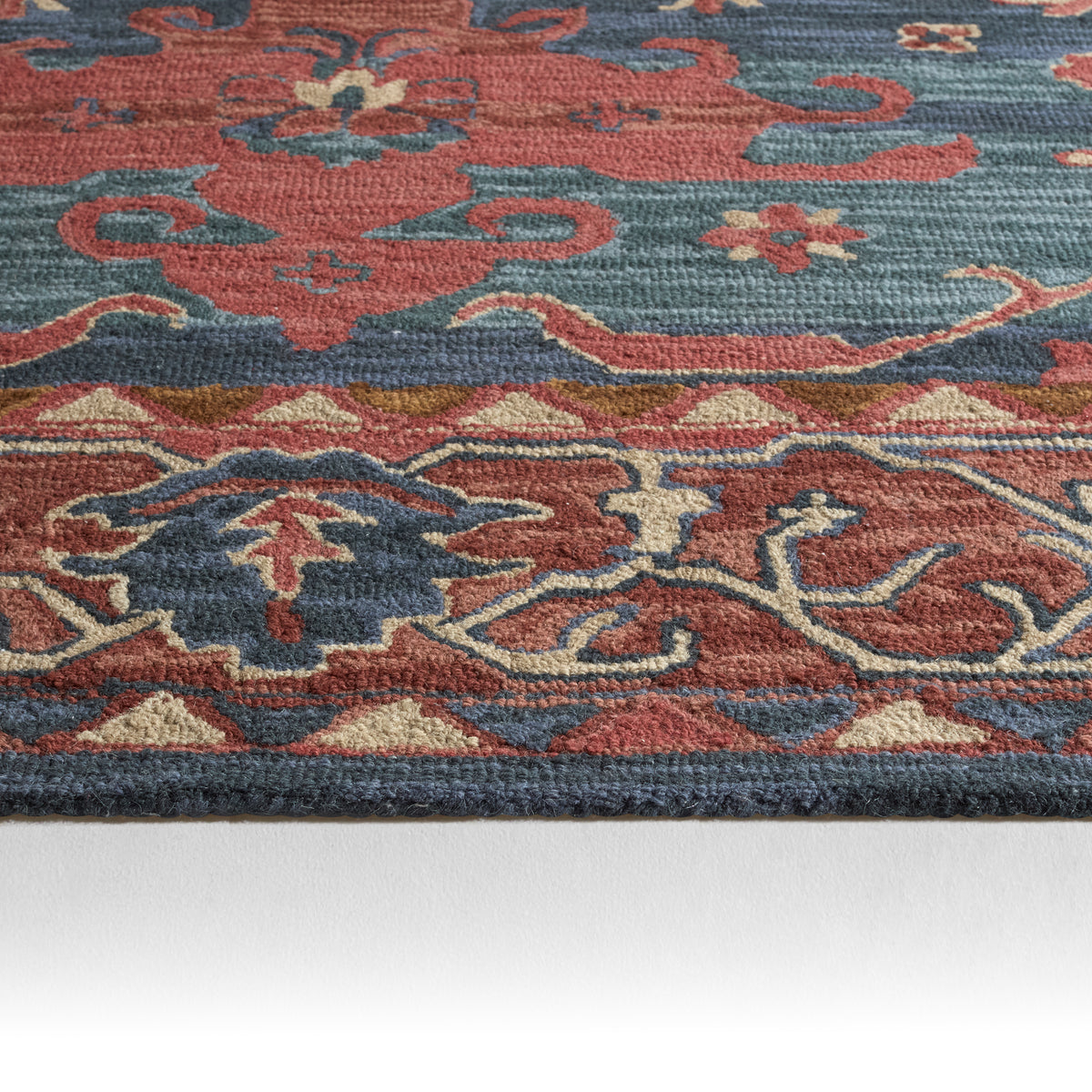 Cardamom Cinnabar COM07 Rust/Blue Rug - Chapin Furniture