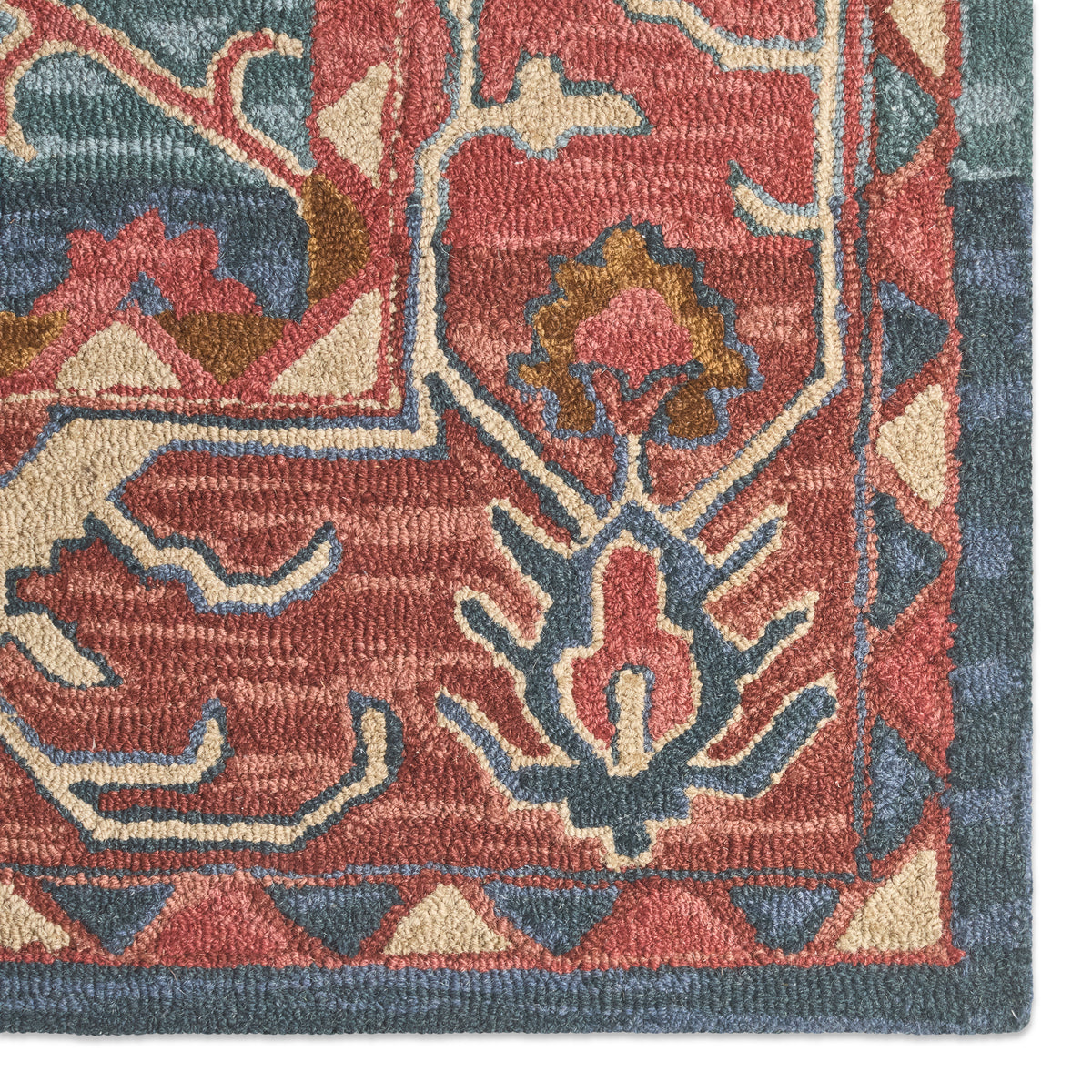 Cardamom Cinnabar COM07 Rust/Blue Rug - Chapin Furniture