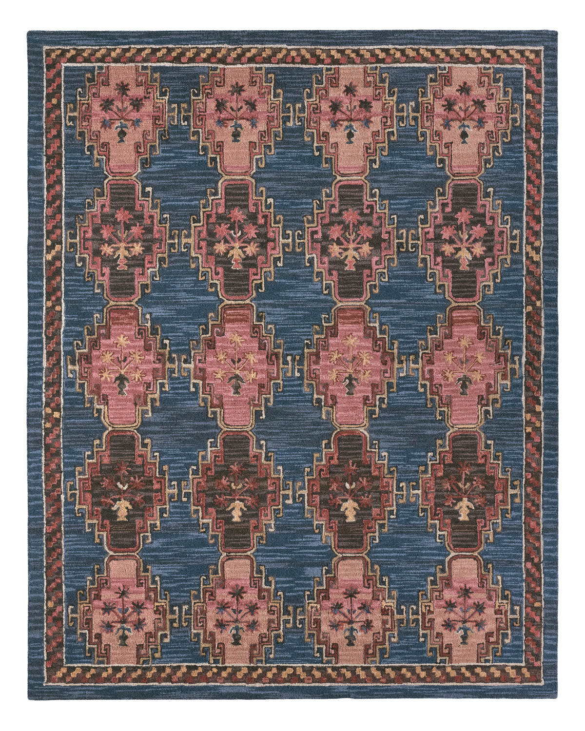 Cardamom Kyoto COM11 Dark Blue/Pink Rug - Chapin Furniture