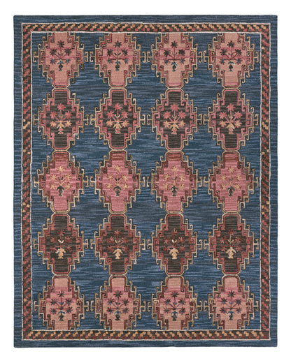 Cardamom Kyoto COM11 Dark Blue/Pink Rug - Chapin Furniture