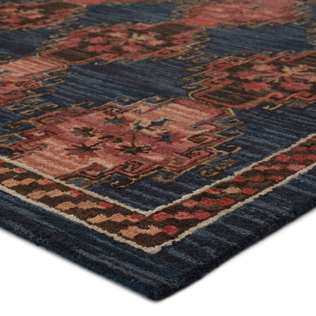 Cardamom Kyoto COM11 Dark Blue/Pink Rug - Chapin Furniture