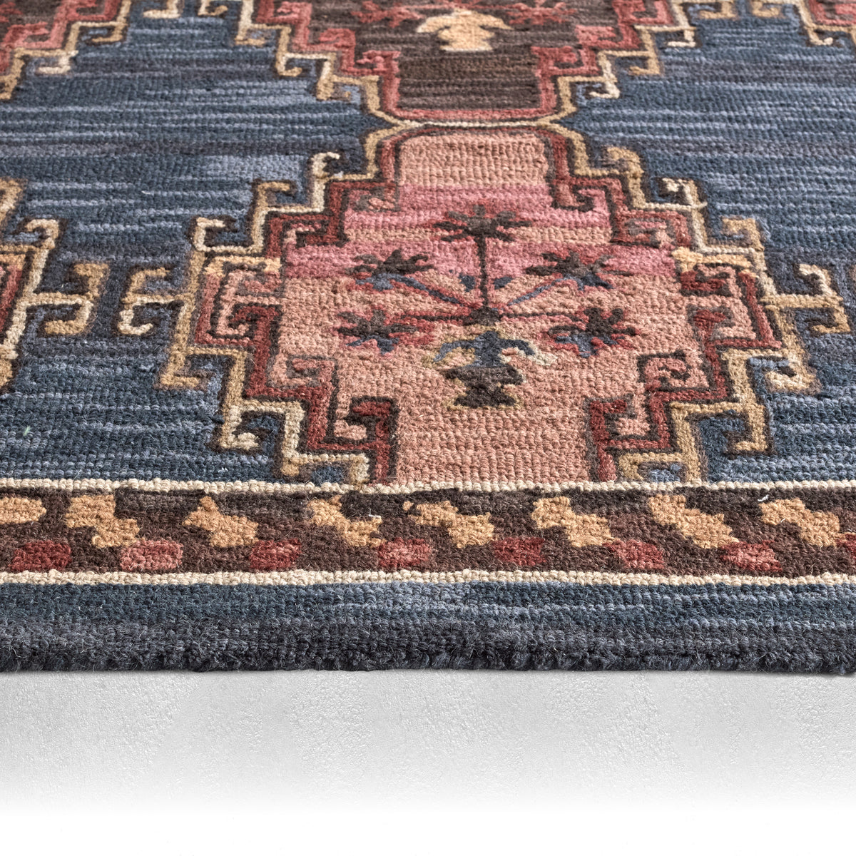Cardamom Kyoto COM11 Dark Blue/Pink Rug - Chapin Furniture