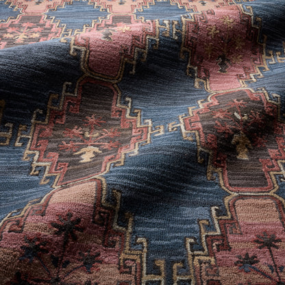 Cardamom Kyoto COM11 Dark Blue/Pink Rug - Chapin Furniture