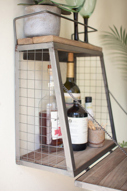 Wall Bar with Fold Down Shelf - Chapin Furniture