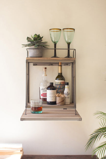 Wall Bar with Fold Down Shelf - Chapin Furniture