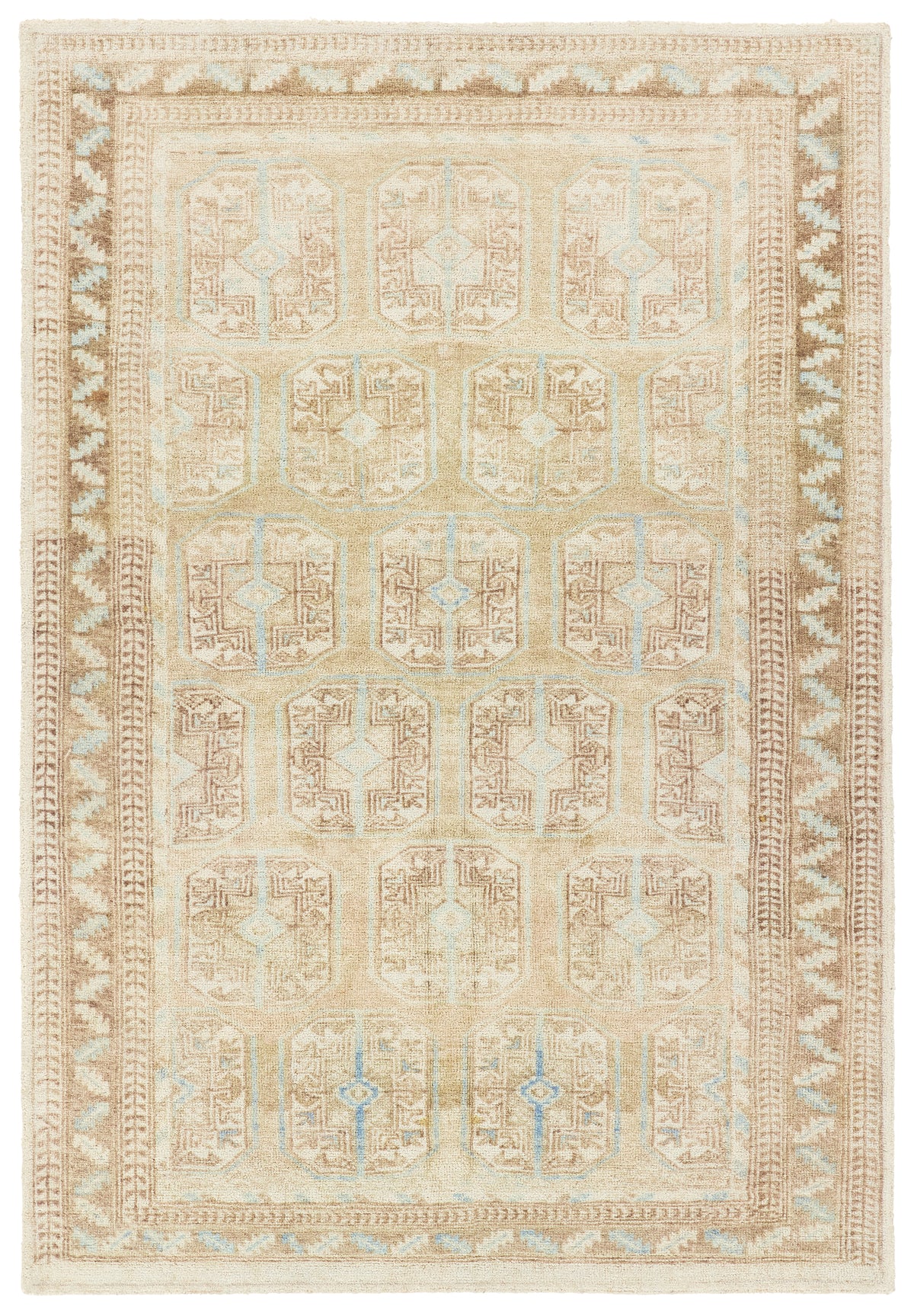 Casen Magnus CSN02 Tan/Blue Indoor/Outdoor Rug - Chapin Furniture