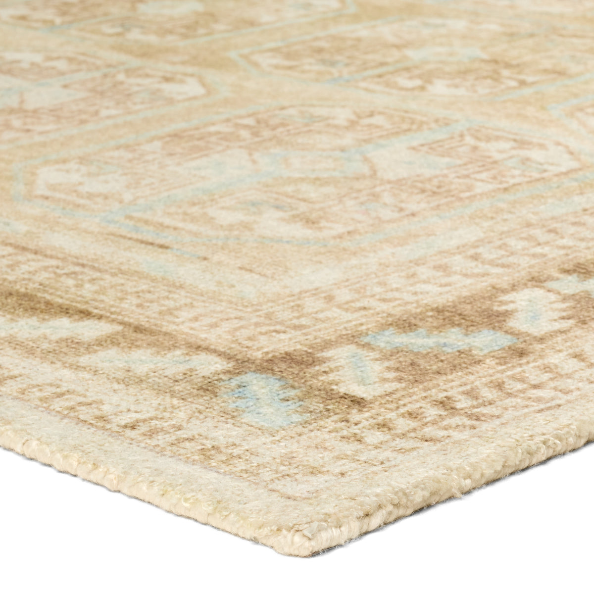 Casen Magnus CSN02 Tan/Blue Indoor/Outdoor Rug - Chapin Furniture