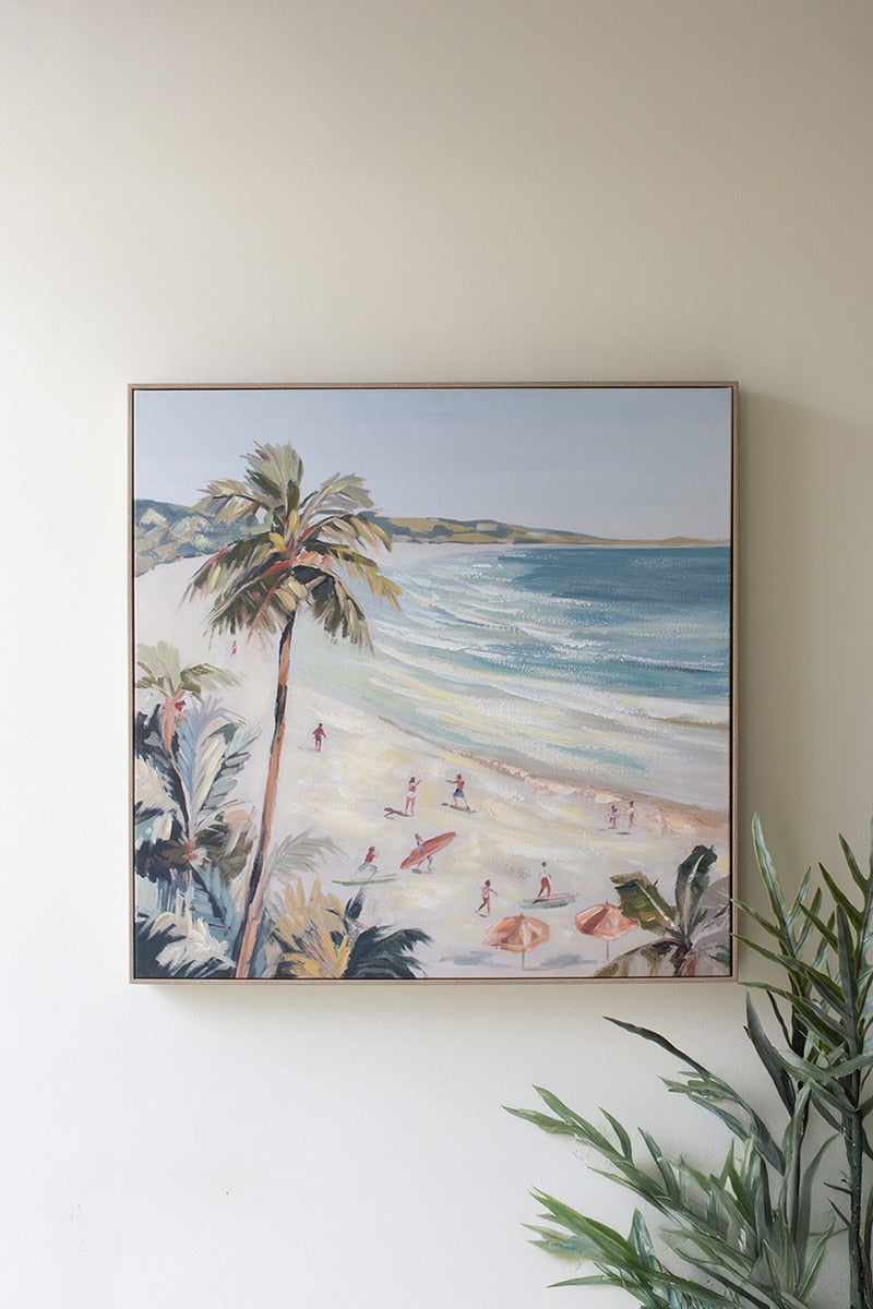Framed Acrylic Beach Scene Painting - Chapin Furniture
