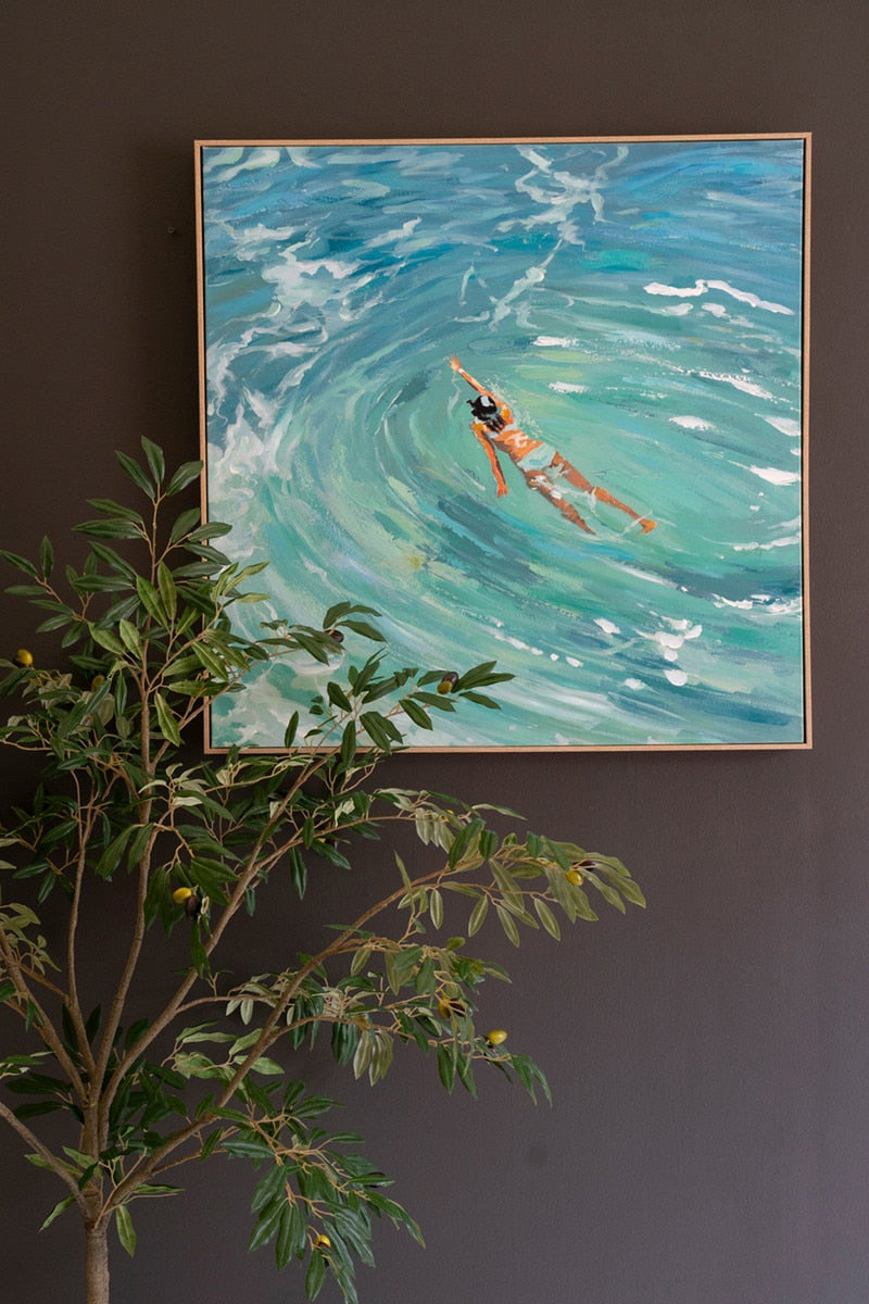 Framed Acrylic Swimmer Painting - Chapin Furniture