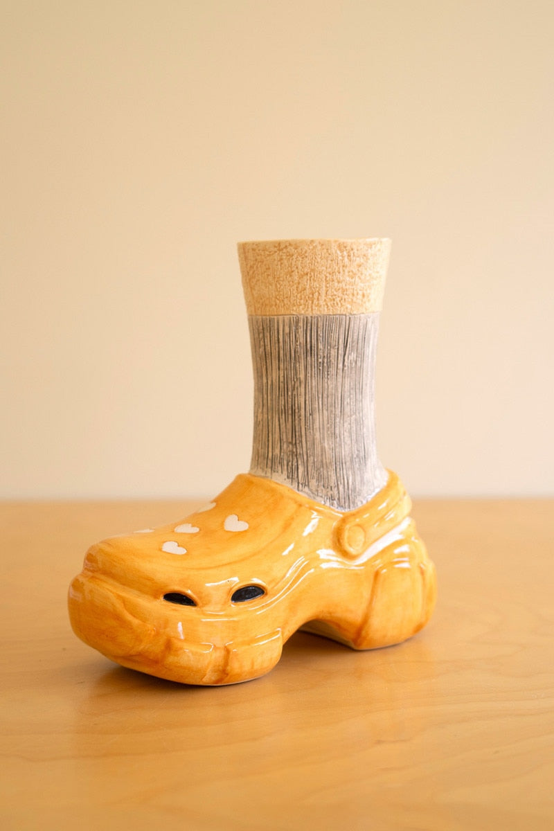 Ceramic Crocs and Socks Vase - Chapin Furniture